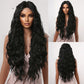 High-Temperature Silk Long Curly Wig with Middle Part