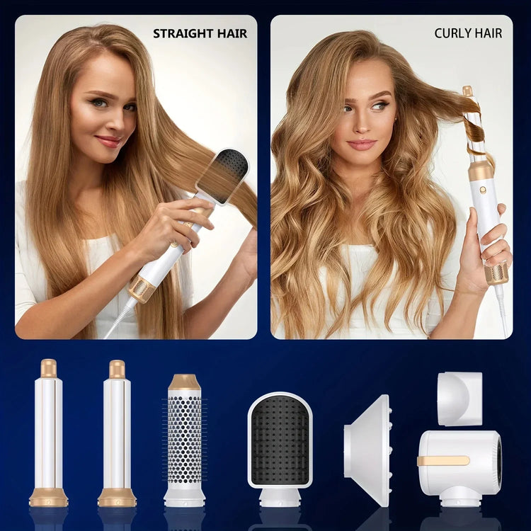 7 in 1 Hair Dryer Brush Brushless High Speed Hair Dryer with Diffuser Ionic Blow Dryer Hot Air Styling Comb Hair Curler
