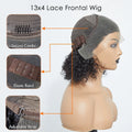 Tedhair 150% Density 13X4 Pre-Plucked Lace Frontal Bob Wig Curly