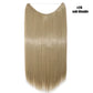 Synthetic Invisible Wire Hair Extensions Secret Fish Line Hairpiece