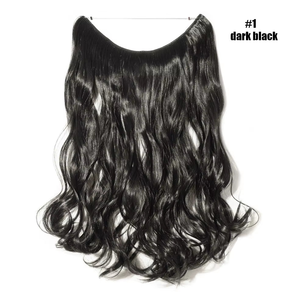 Synthetic Invisible Wire Hair Extensions Secret Fish Line Hairpiece