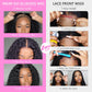 Human Hair 4X4 Glueless Curly Bob Wig 180% Density Lace Closure Kinky Curly Bob Wig for Black Women 12 Inch