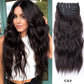 Long Wavy Synthetic Clip-In Hair Extensions 4Pcs Set