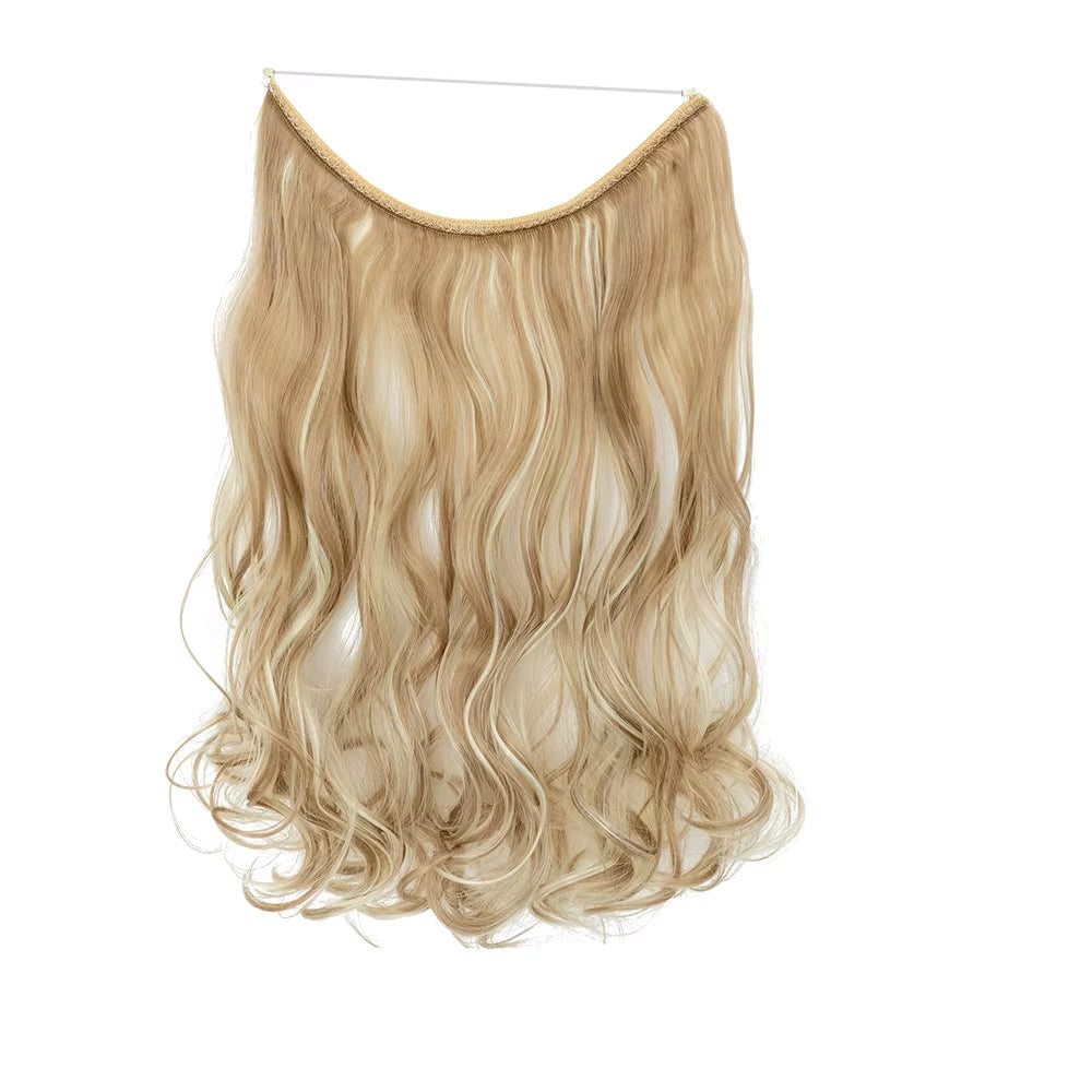 Synthetic Invisible Wire Hair Extensions Secret Fish Line Hairpiece