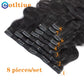Brazilian Body Wave Clip-In Human Hair Extensions 8Pcs 120G