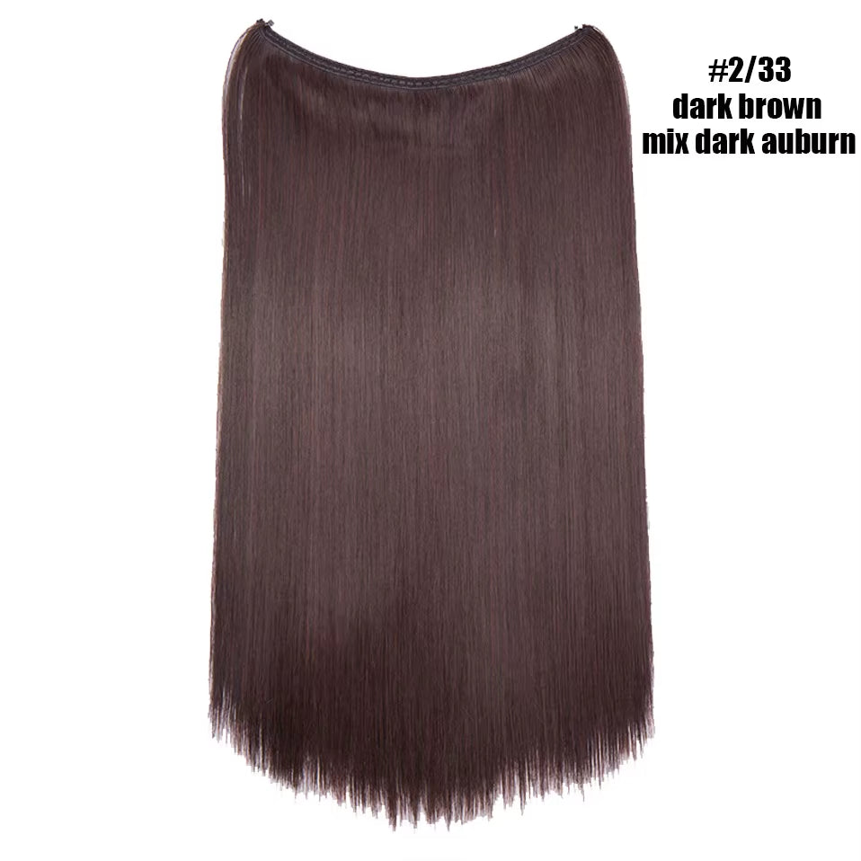 Synthetic Invisible Wire Hair Extensions Secret Fish Line Hairpiece
