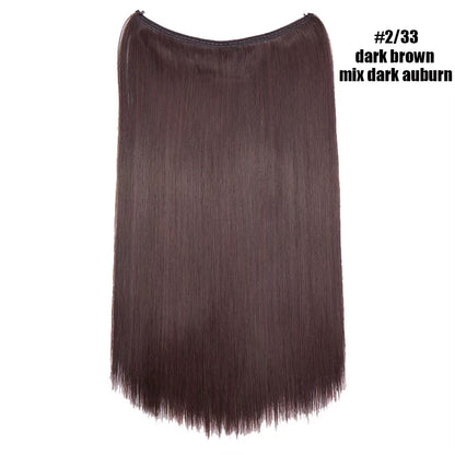 Synthetic Invisible Wire Hair Extensions Secret Fish Line Hairpiece