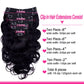 Body Wave Clip in Hair Extensions 100% Human Hair with Double Weft Brazilian Clip in 8Pcs 120G for Black Woman Clip Ins Hair 