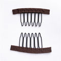 50Pcs Wig Combs to Secure Wig 4-7Teeth Wig Comb Wig Clips with Cloth for Making Wig Caps Steel Material Clips Combs