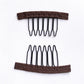 50Pcs Wig Combs to Secure Wig 4-7Teeth Wig Comb Wig Clips with Cloth for Making Wig Caps Steel Material Clips Combs