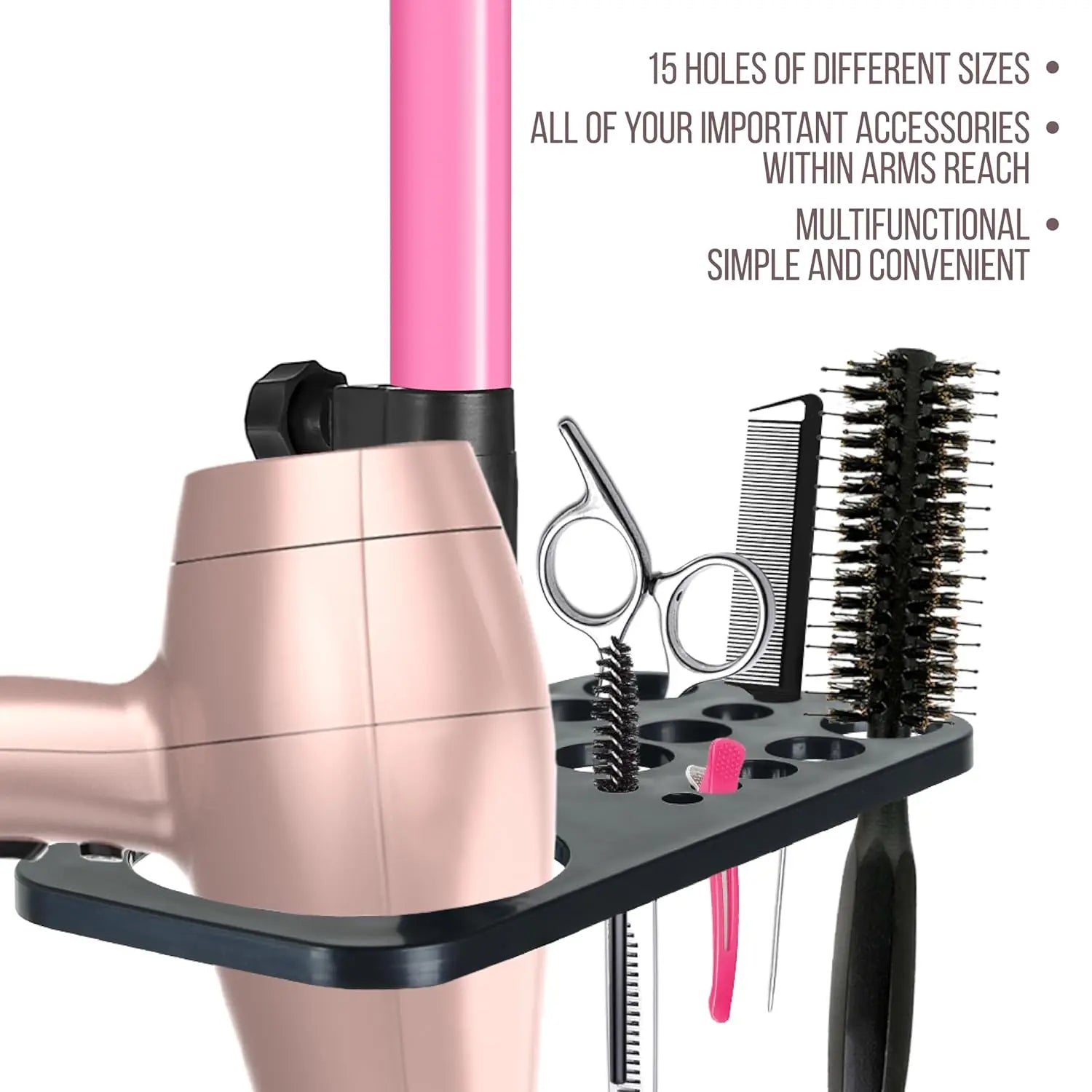 50 Inch Adjustable Wig Tripod Stand with Tool Tray for Hairdressing Training - Pink