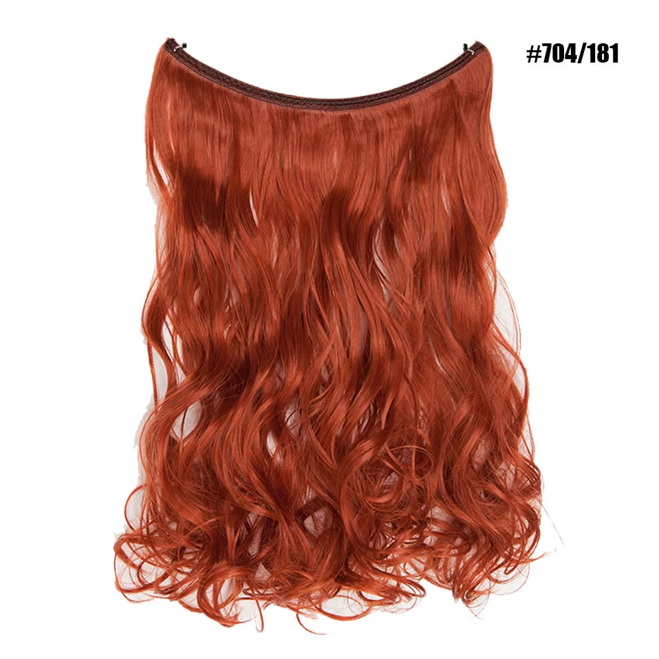 Synthetic Invisible Wire Hair Extensions Secret Fish Line Hairpiece