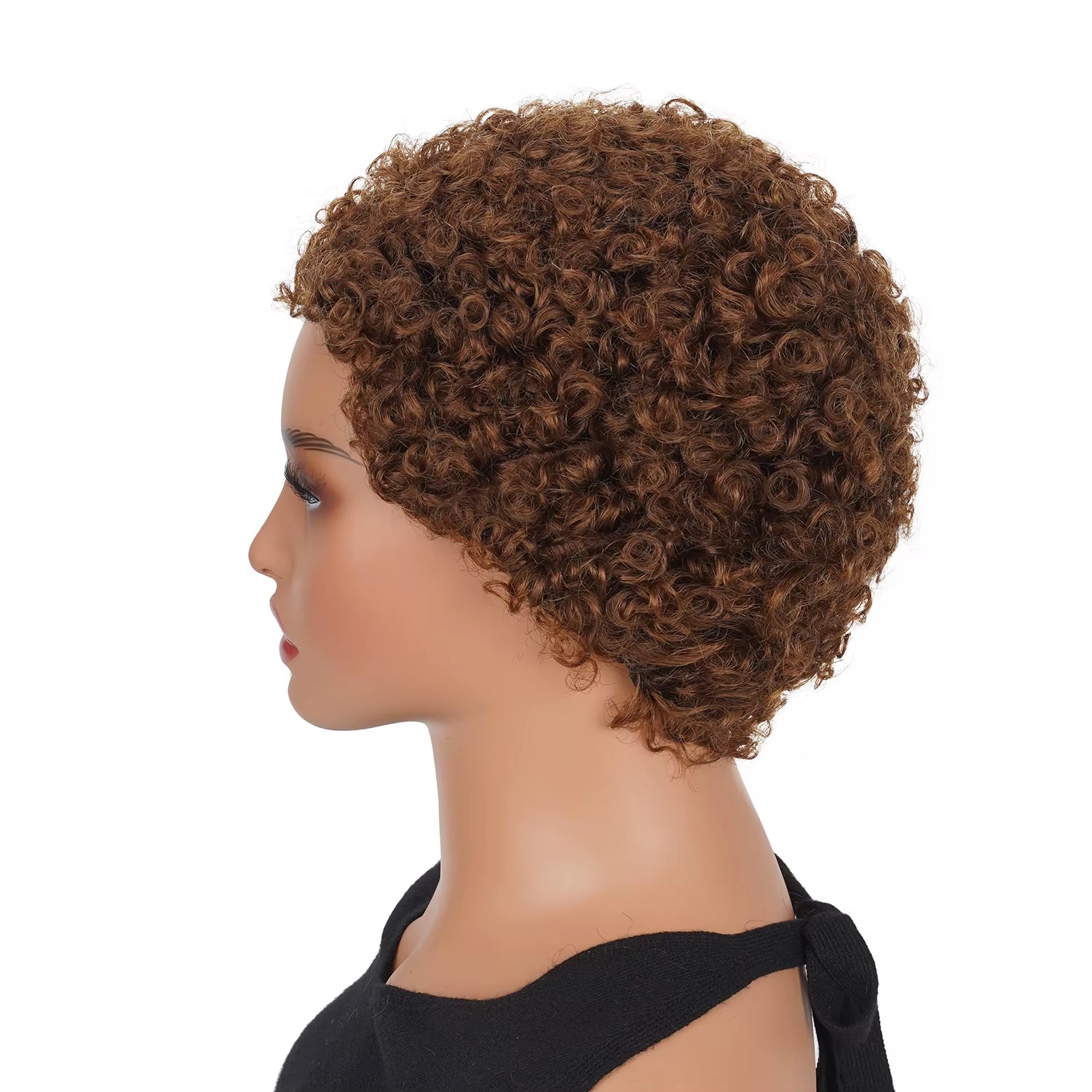 Short Pixie Cut Curly Brazilian Human Hair Wig