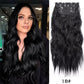 Long Wavy Synthetic Clip-In Hair Extensions 4Pcs Set