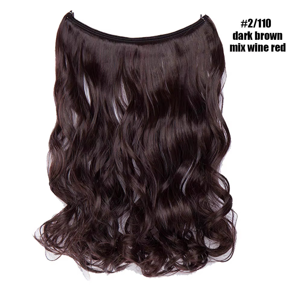 Synthetic Invisible Wire Hair Extensions Secret Fish Line Hairpiece
