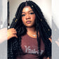 Tedhair 26 Inches 4X4 Faux Goddess Locs with Curls Braids Lace Closure Wigs 200% Density-100% Handmade