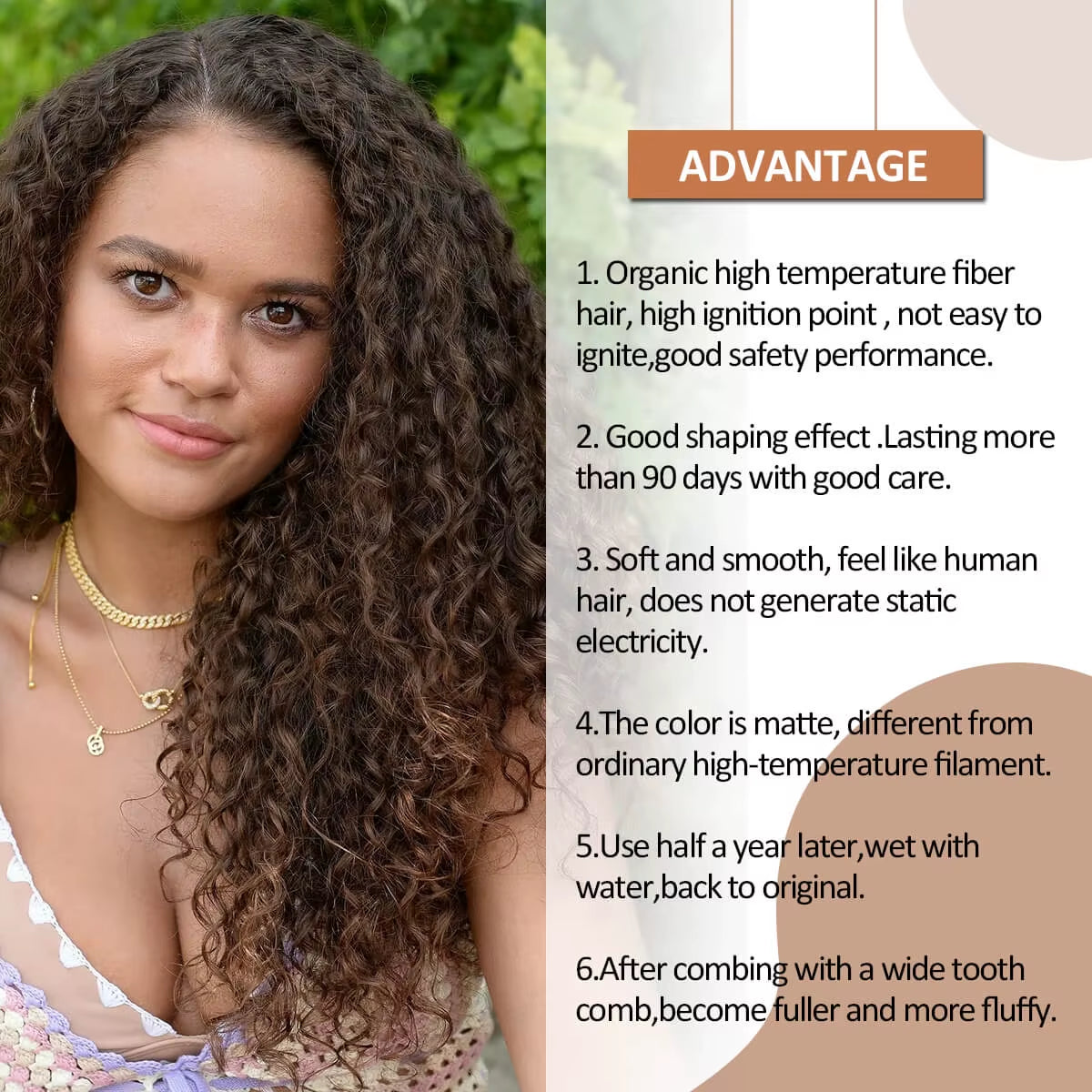 26-Inch Synthetic Jerry Curly Clip-In Hair Extensions 140G