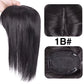 Synthetic Clip-In Hairpiece with Bangs for Thinning or White Hair