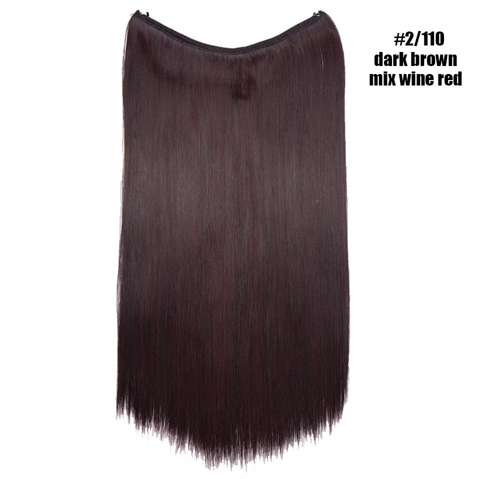 Synthetic Invisible Wire Hair Extensions Secret Fish Line Hairpiece