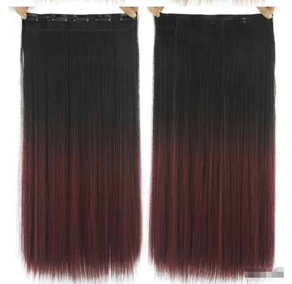 Dyed T-Color Straight Hair Clip Extensions