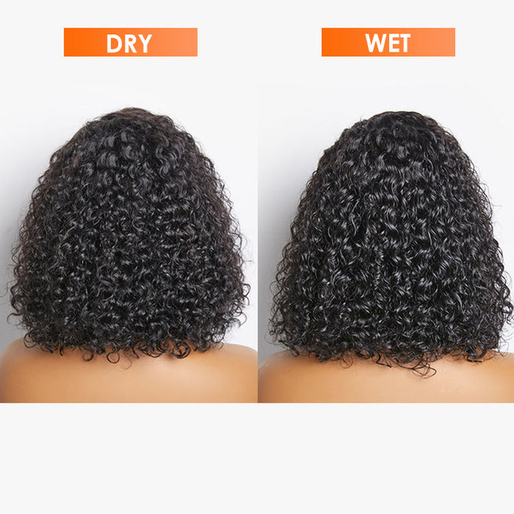 Tedhair 150% Density 13X4 Pre-Plucked Lace Frontal Bob Wig Curly