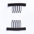 50Pcs Wig Combs to Secure Wig 4-7Teeth Wig Comb Wig Clips with Cloth for Making Wig Caps Steel Material Clips Combs