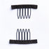 50Pcs Wig Combs to Secure Wig 4-7Teeth Wig Comb Wig Clips with Cloth for Making Wig Caps Steel Material Clips Combs
