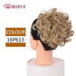 HUAYA Curly Chignon Messy Bun Updo Clip in Hair Piece Extensions Wiht Hairpins Elastic Band Synthetic Hair Bun Black Blonde