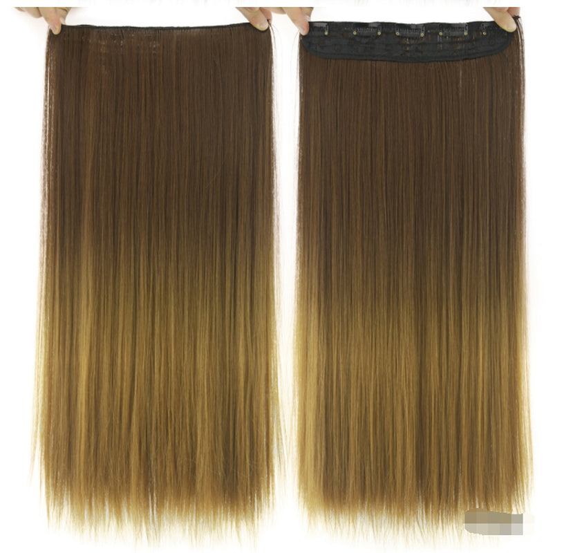 Dyed T-Color Straight Hair Clip Extensions