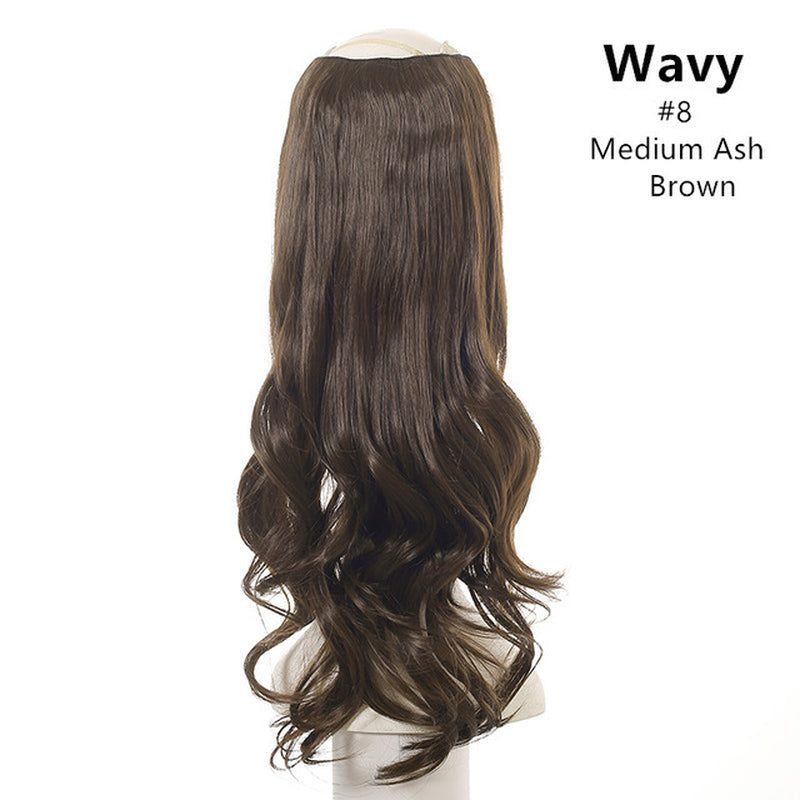 Wavy U-Part Clip-In Synthetic Wig Hairpiece