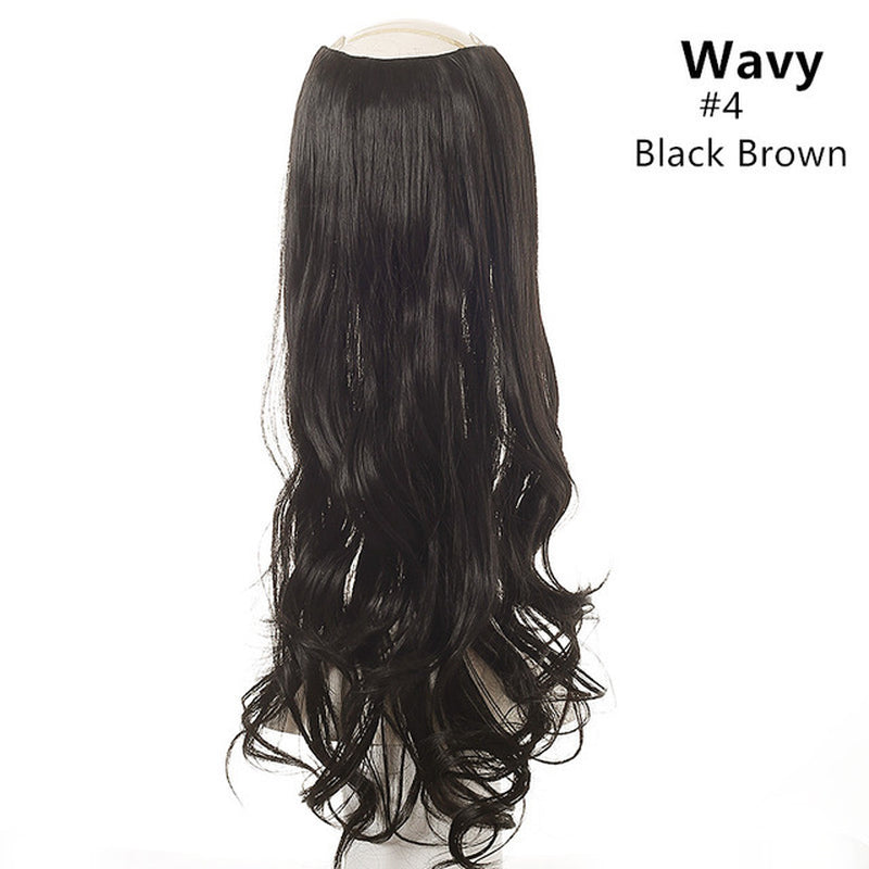 Wavy U-Part Clip-In Synthetic Wig Hairpiece