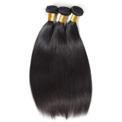 Natural Color Straight Human Hair Bundles 14-30 Inches Brazilian 1 3 4 Bundle Remy Human Hair Extensions Double Weft
