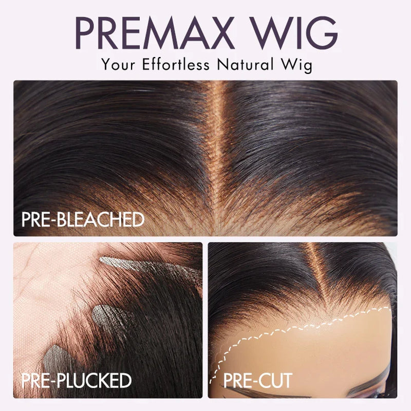 Tedhair 150% Density 13X4 Super Natural Hairline Silky Blunt Cut HD Glueless Frontal Lace Short Bob Wig Straight 10"