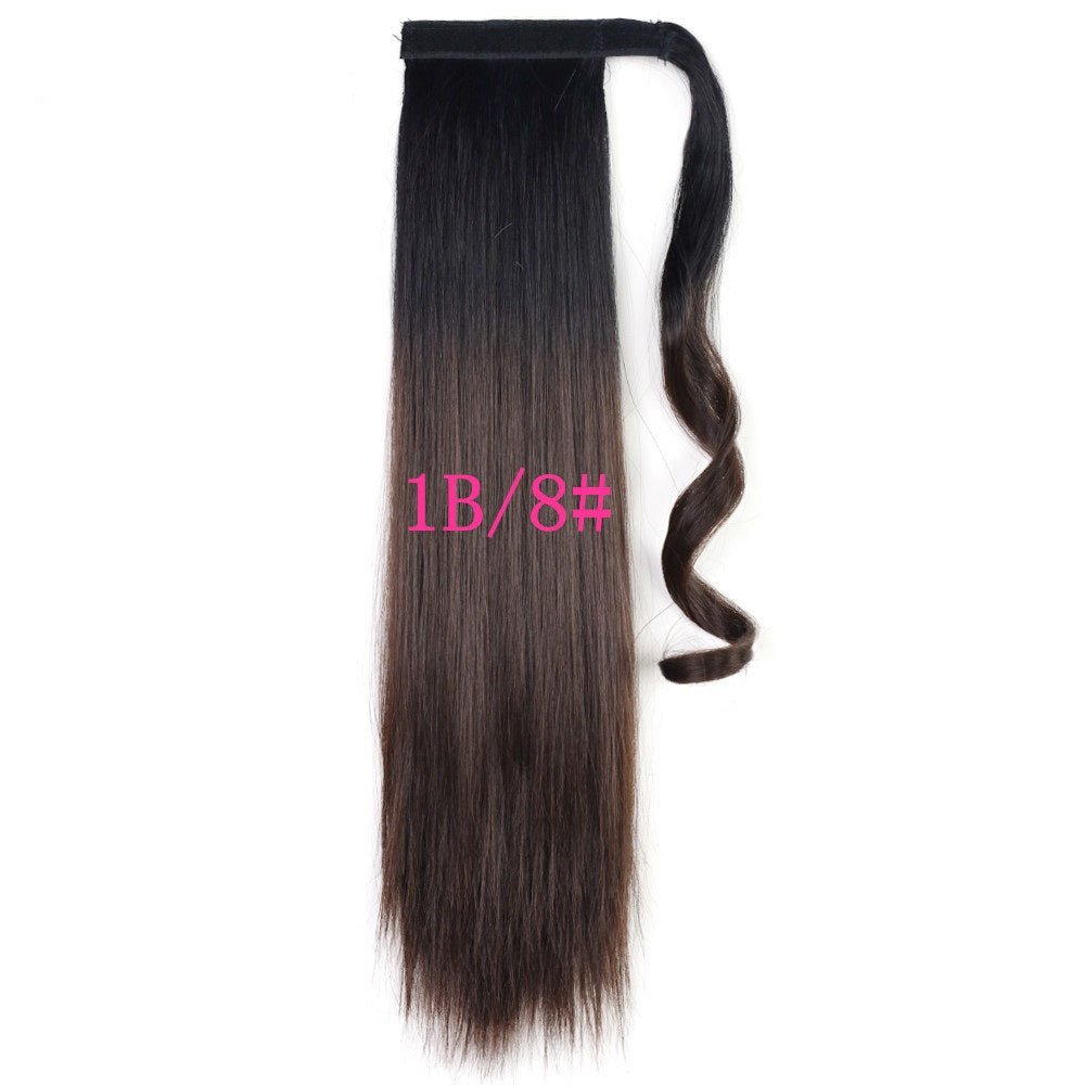 Long Straight Wrap-Around Clip-In Synthetic Ponytail Extension