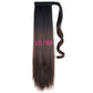 Long Straight Wrap-Around Clip-In Synthetic Ponytail Extension