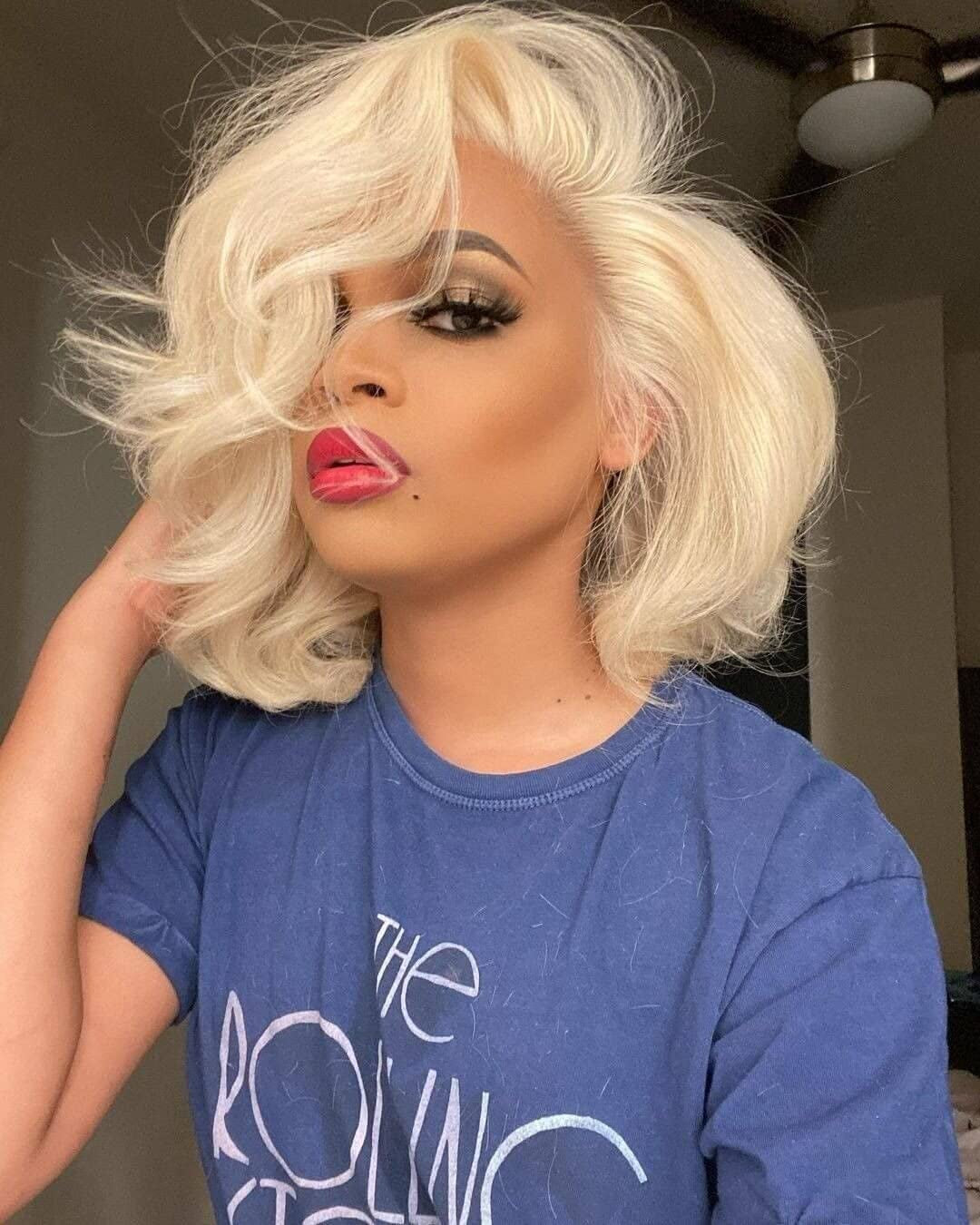 613 Blonde Bundles with Closure Brazilian Blonde Human Hair Body Wave 613 3 Bundles with 4×4 Lace Closure 100% Brazilian Virgin Remy Human Hair 150% Density Free Part (10 12 14+10, 613