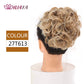 HUAYA Curly Chignon Messy Bun Updo Clip in Hair Piece Extensions Wiht Hairpins Elastic Band Synthetic Hair Bun Black Blonde