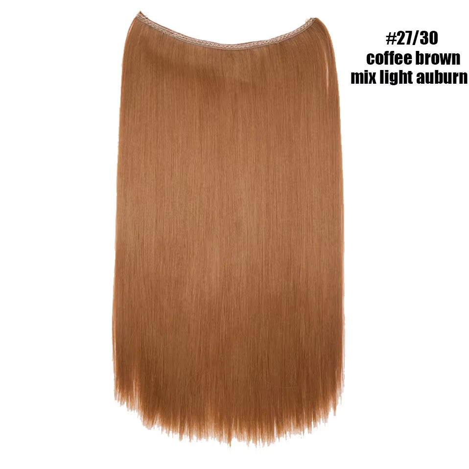 Synthetic Invisible Wire Hair Extensions Secret Fish Line Hairpiece