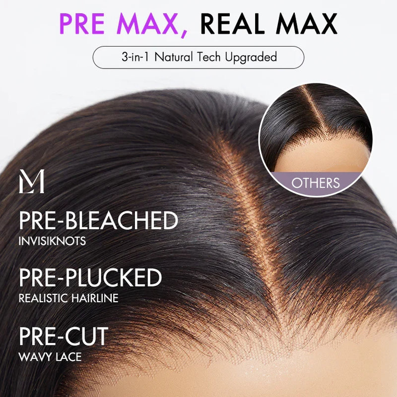 Tedhair 150% Density 13X4 Super Natural Hairline Silky Blunt Cut HD Glueless Frontal Lace Short Bob Wig Straight 10"