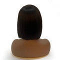 Tedhair 8 Inches Double Drawn Blunt Cut 13X4 Asymmetrical Bob Wig