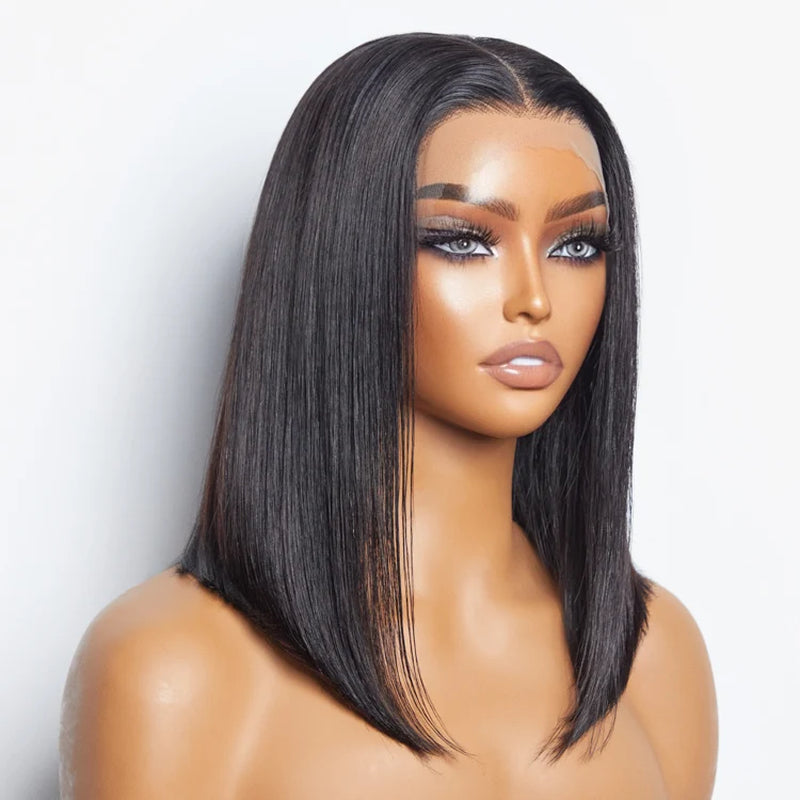 Tedhair 150% Density 13X4 Pre-Plucked Lace Frontal Bob Wig Straight
