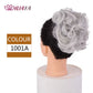 HUAYA Curly Chignon Messy Bun Updo Clip in Hair Piece Extensions Wiht Hairpins Elastic Band Synthetic Hair Bun Black Blonde