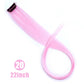 Lupu Synthetic Long Straight Rainbow Highlight Colored Hair Extensions Clip in Fake Hair Pieces for Women Heat Resistant