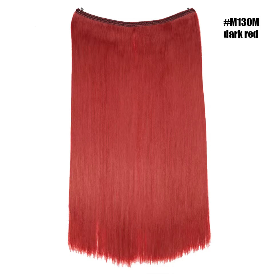 Synthetic Invisible Wire Hair Extensions Secret Fish Line Hairpiece