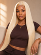 613 Honey Blonde Straight High Density 13X6 HD Lace Front Human Hair Wigs