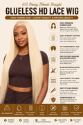 613 Honey Blonde Straight High Density 13X6 HD Lace Front Human Hair Wigs