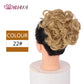 HUAYA Curly Chignon Messy Bun Updo Clip in Hair Piece Extensions Wiht Hairpins Elastic Band Synthetic Hair Bun Black Blonde