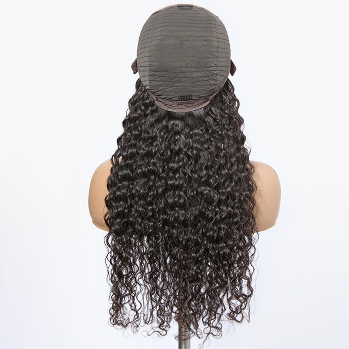 180% Density Brazilian Virgin Hair 5X5 Lace Closure Wig Water Wavy