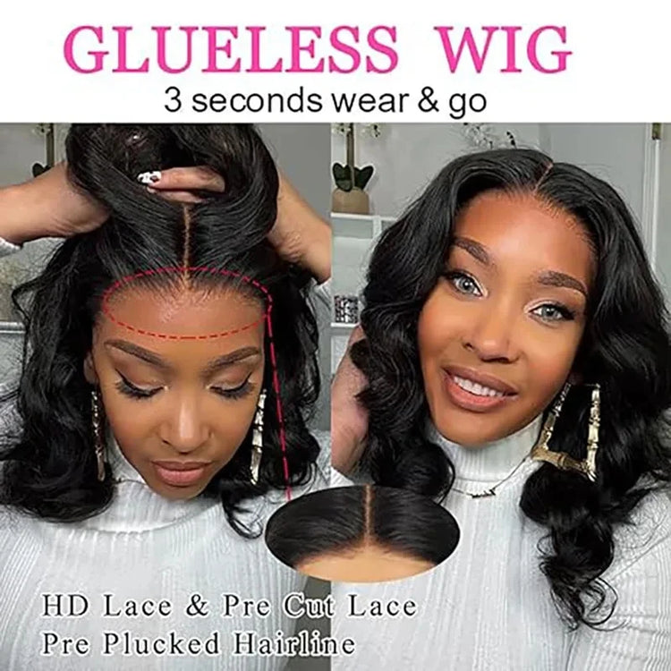 Brazilian Body Wave Short Bob Wigs 13X4 Transparent Lace Front Wig Human Hair Wigs Loose Body Wave Wig for Black Women 180%