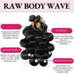 42 Inch Body Wave Human Hair Bundles Natural Black Brazilian Virgin Hair Weave 12A Unprocessed Real Human Hair Extensions Full T